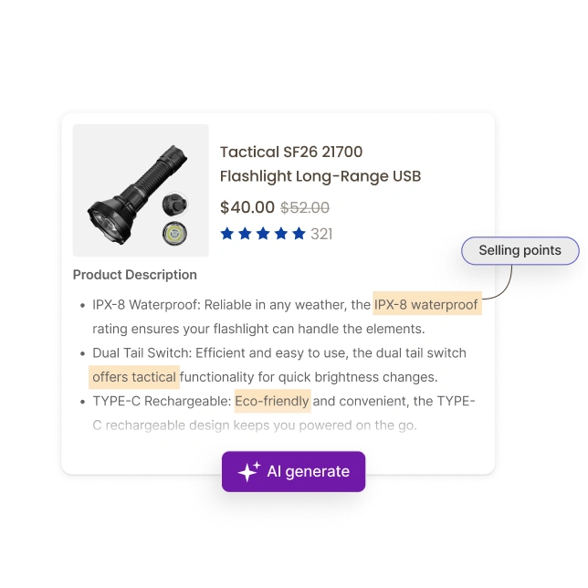 Drive more sales with AI-product description generator